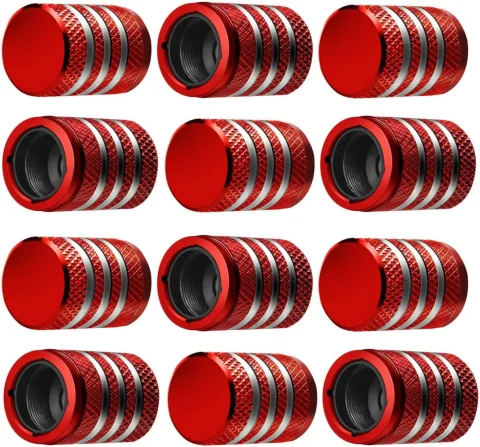 Tire Valve Stem Cap Cover for Car Truck Motorcycle SUV and Bike Red