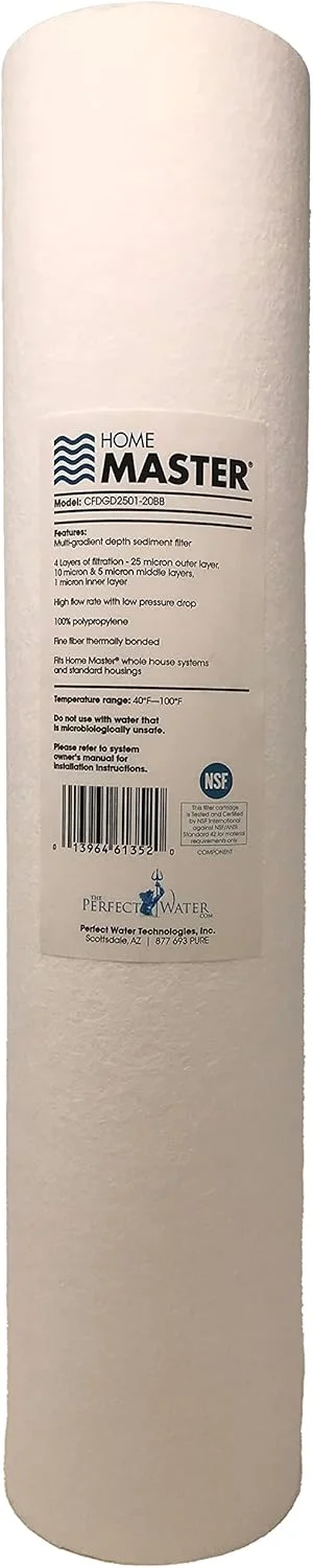 Home Master CFDGD2501-20BB Replacement Whole House Sediment Filter