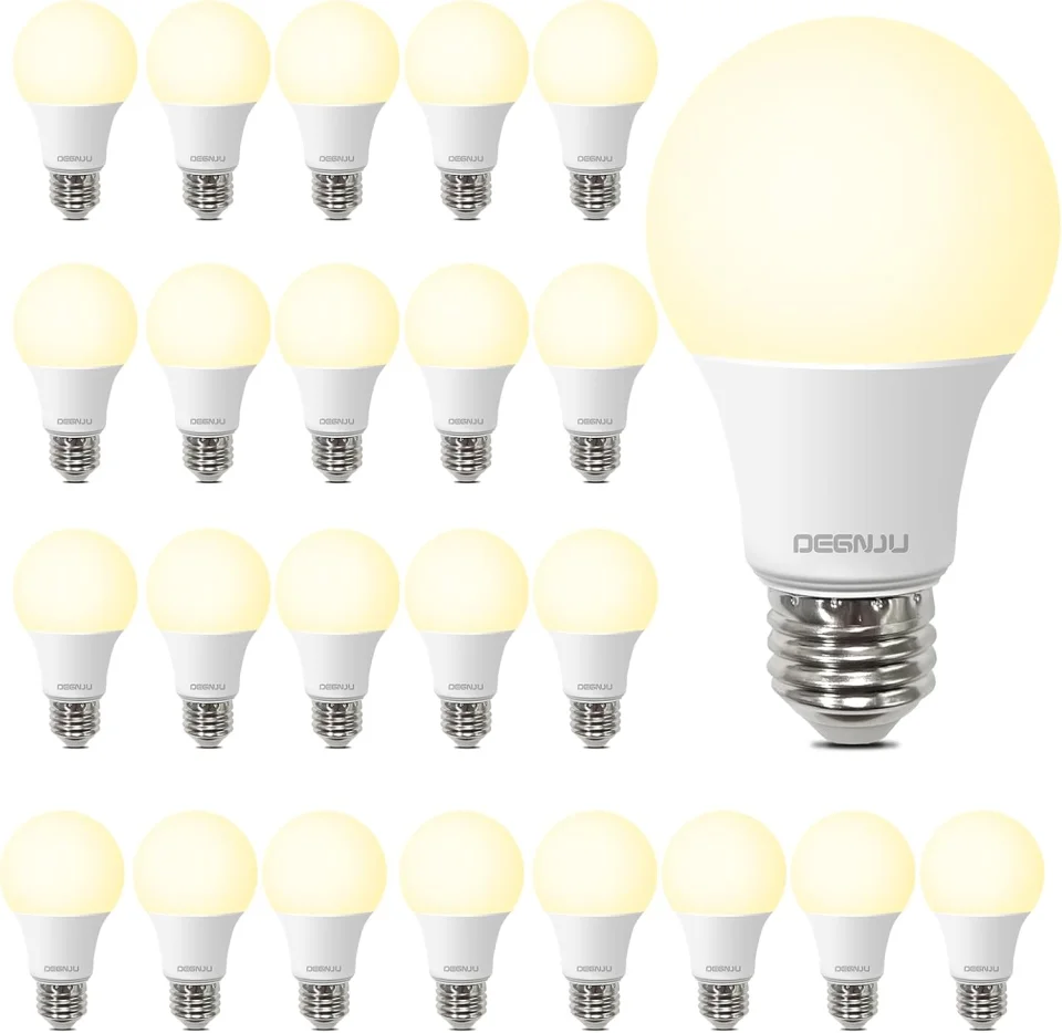 DEGNJU 24 Pack LED Light Bulbs Soft White 2700K