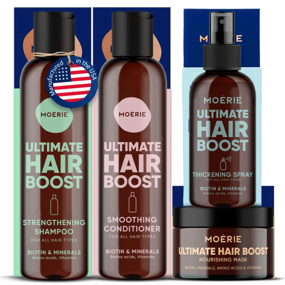 Moerie Shampoo and Conditioner Plus Hair Mask and Spray Mega Pack